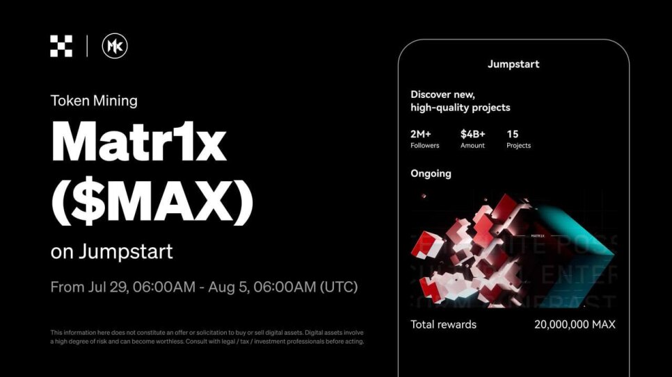 Jumpstart Matr1x (MAX) на OKX: стейкинг BTC и ETH