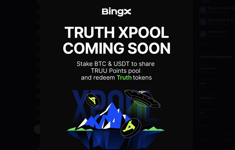 Xpool Truth (TRUU) на BingX: стейкинг USDT, BTC